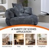 MOONMISS Chenille High-Density Foam Soft Bean bag Chair with 3 Pillows and Wide Backrest - 4 of 4