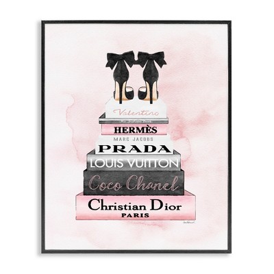 Stupell Industries Black Heels on Bookstack, 24" x 30"