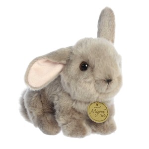 Aurora Small Playful Baby Bunny Miyoni Tots Adorable Stuffed Animal Gray 7.5" - 1 of 4
