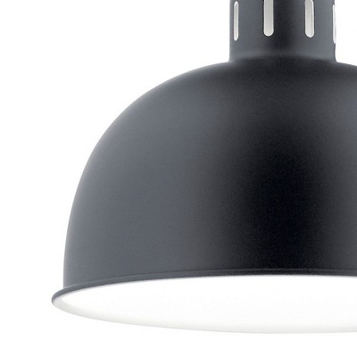 Black Glass Bowl Wall Sconce with LED Light