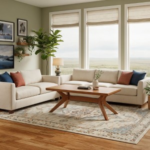 Cross Leg Rectangular Coffee Table (48in x 24in / 1220mm x 610mm) - 1 of 4