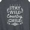 Women's - Instant Message - Stay Wild Country Child Graphic Racerback Tank - 2 of 4