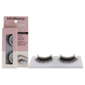 Pre-Glued False Eyelashes - Full Set by MCoBeauty for Women - 1 Pair Eyelashes