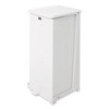 Rubbermaid Commercial Defenders Heavy-Duty Steel Step Can, 13 gal, Steel, White - 4 of 4