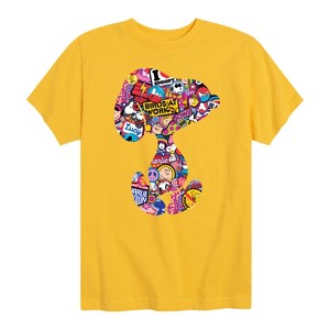 Boys' - Peanuts - Snoopy Silhouette Pattern Short Sleeve Graphic T-Shirt - 1 of 4