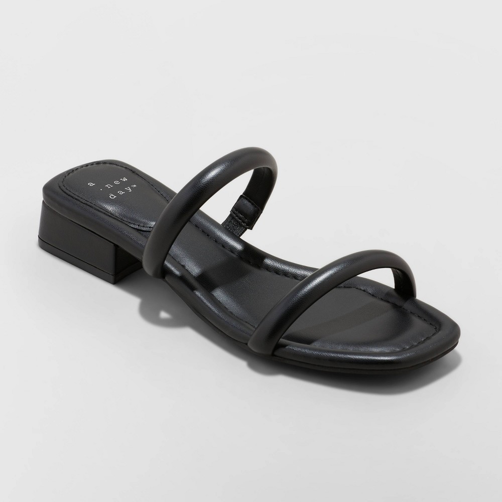 Women's Annie Slide Sandals - A New Day™ Black 11