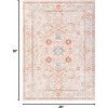 Boho Medallion Rug - Washable vintage floral carpet, soft & non-slip for entryway & bedroom - 2 of 4