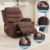 Oversized Manual Reclining Rocking Chair, 360 Swivel Glider with Cup Holder, Massage and Heat - 3 of 4