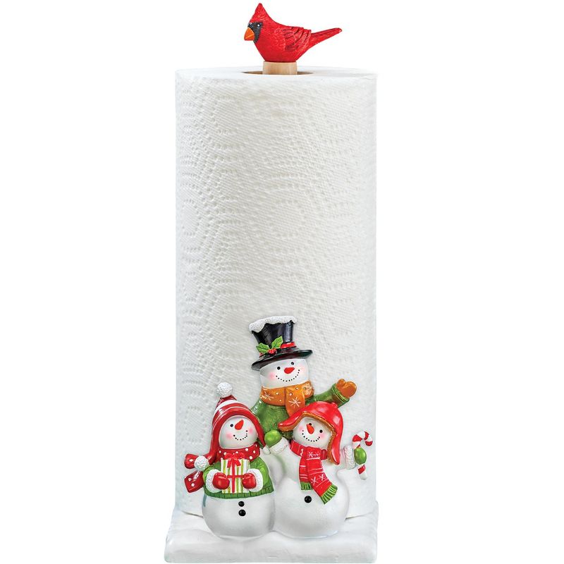 Collections Etc Snowman Family Christmas Kitchen Paper Towel Holder 5.25 X 8.25 X 13.5, 1 of 3