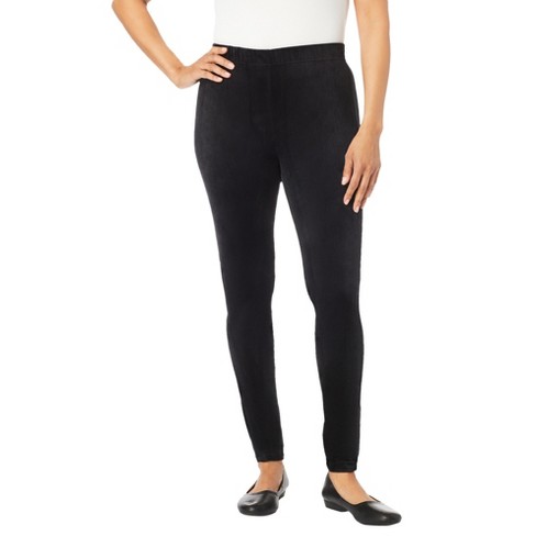 Roaman's Women's Plus Size Ankle-Length Essential Stretch Legging - 2X,  Black