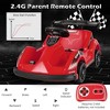 Costway 6V Battery Powered Go Kart Kids Ride On 4 Wheel Racer RC w/ Bumper & Music - 3 of 4