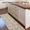 2x6 Washable Hallway Runner Rug, Ultra-Thin Non-Slip Low-Pile Vintage Indoor Carpet for Kitchen, Laundry, Bedside Accent, Tan - 4 of 4