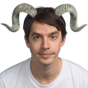 HMS Super Soft Ram Horns Adult Costume Headpiece - 1 of 3