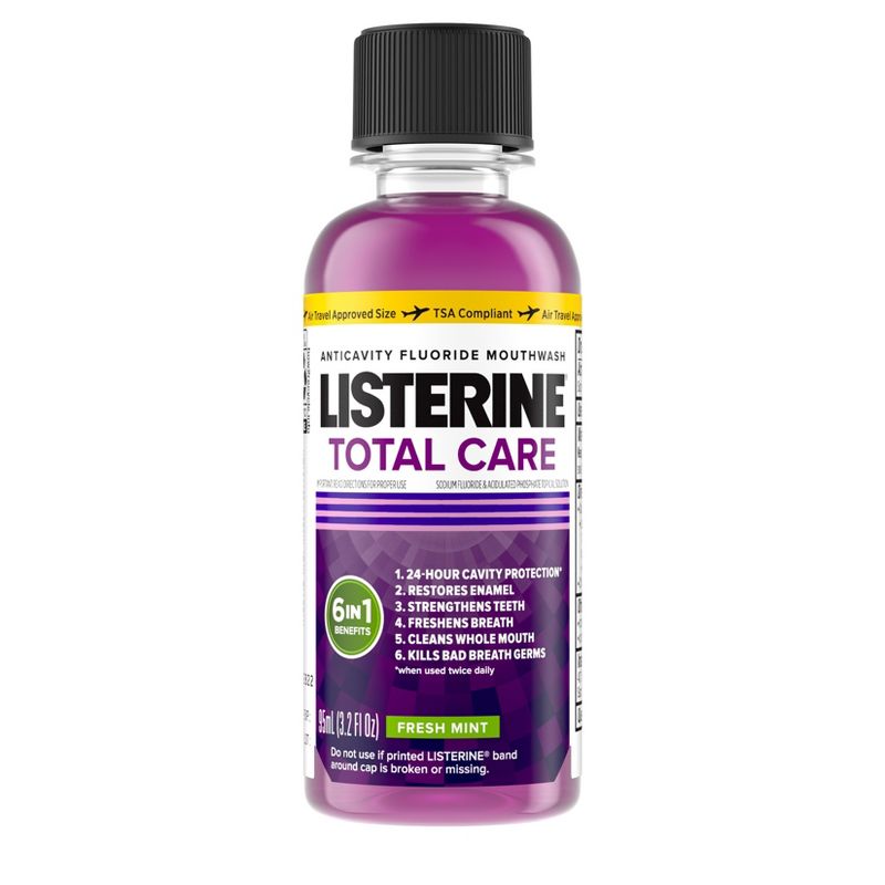 Listerine Total Care Fresh Mint Anticavity Mouthwash for Bad Breath and Enamel Strength, 1 of 15