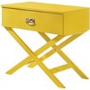 NicBex Nightstand with 1 Croc-textured Fronts Drawer,End Table with X-shaped Legs for Bedroom,Living Room - 2 of 4