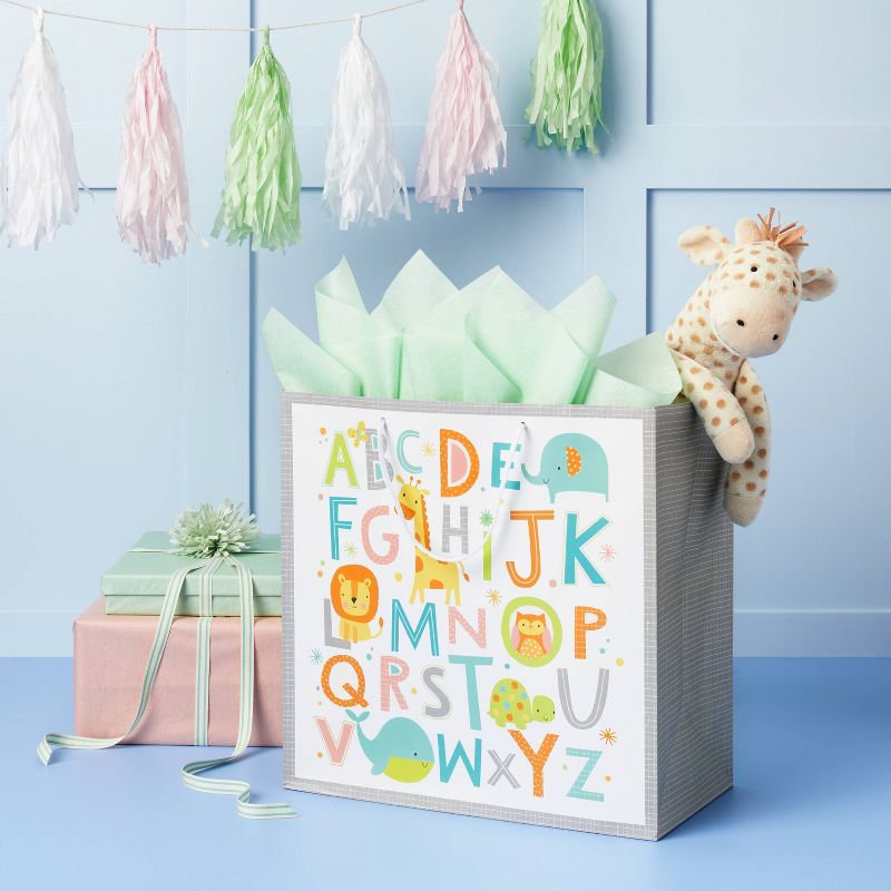 Large ABC&#39;s and Animals Baby Shower Gift Bag - Spritz&#8482;, 2 of 4
