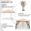 Coucheta Pop Up Gazebo, 10 * 10 FT Canopy Tent, One Push Setup-Pop Up Tent, Outdoor Gazebo for Backyard & Patio Furniture - 2 of 4