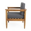 GDFStudio Plumb Outdoor Acacia Wood Club Chair with Gray Water Resistant Cushions - 4 of 4