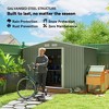 9' x 6' Outdoor Storage Shed, Garden Tool Metal Shed with Foundation Kit, Double Lockable Door, Air Vents and Sloping Roof, for Backyard, Patio, Lawn - 4 of 4