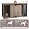 GOTGELIF Multi-Functional 61" Wooden Dog Kennel Double Dog Crate Furniture for 2 Large Dogs - 2 of 4