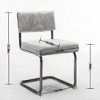 NicBex  Set of 2 Modern Dining Chairs with Corduroy Fabric and Metal Base,Upholstered Armless Chairs for Kitchen,Living Room - 3 of 4