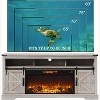 SinCiDo Fireplace TV Stand for 75" TV  w/ Fireplace & Sliding Barn Door, w/ Remote Control, 3D Flame, Fire Place TV Stands for Living Room - 3 of 4