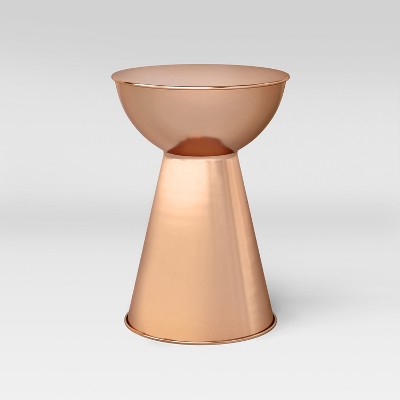 Manila Accent Table Copper Drum 