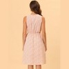Allegra K Women's Floral Split Neck Drawstring Waist Sleeveless A-Line Summer Midi Dress - 4 of 4