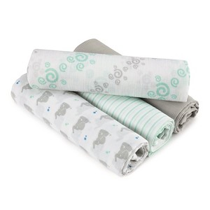 Aden by Aden + Anais Swaddle 4pk - Baby Star, Elephant