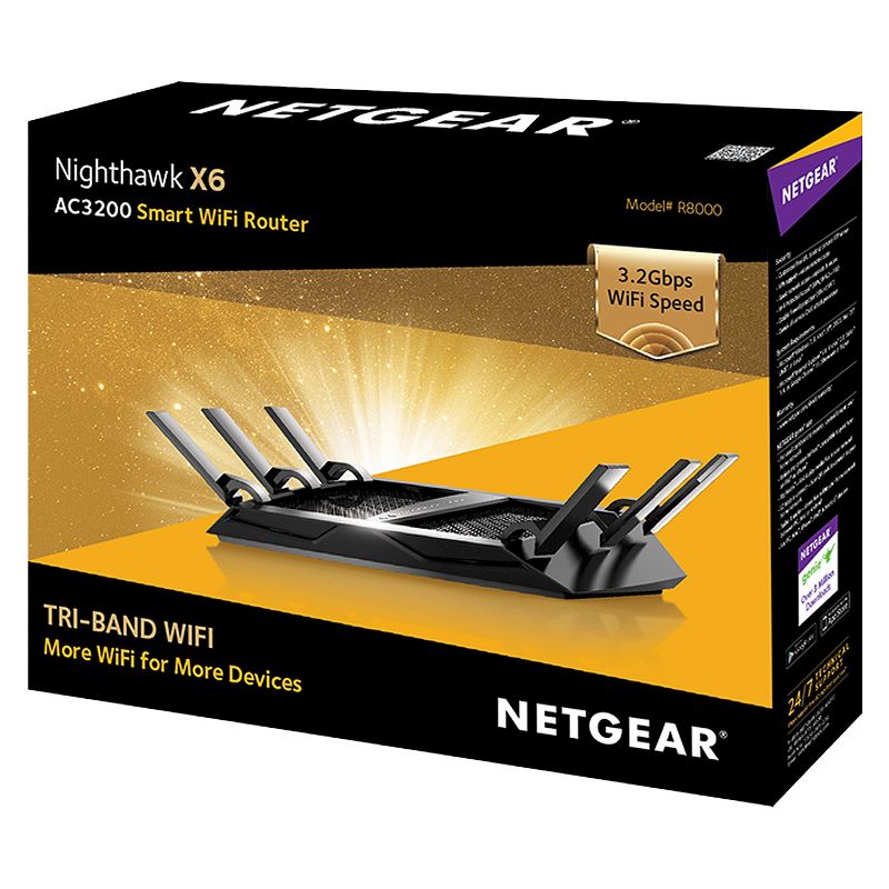 NETGEAR Nighthawk X6 AC3200 Tri-Band WiFi  Router (R8000), 5 of 6