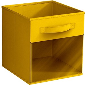 Sorbus 11 Inch Collapsible Fabric Storage Bin with Clear Window - for Organizing Clothes, Toys, Books, Shelves, Closets & more - 1 of 4