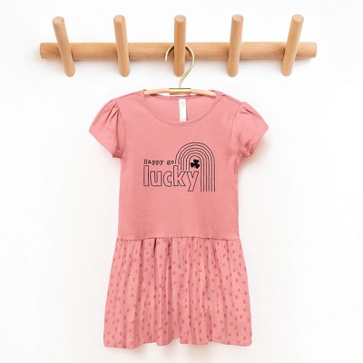 The Juniper Shop Happy Go Lucky Shamrock Toddler Graphic Dress