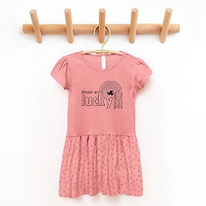 The Juniper Shop Happy Go Lucky Shamrock Toddler Graphic Dress - 1 of 3