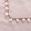 PiccoCasa Velvet Pompoms Decor Square Solid Soft Cushion Covers Pillow Covers 1 Pc - 3 of 4