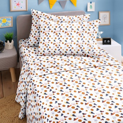 Kids 4 Piece Bed Sheet Set - Cute & Cozy Wrinkle-Resistant with Vibrant Designs - CGK Linens.