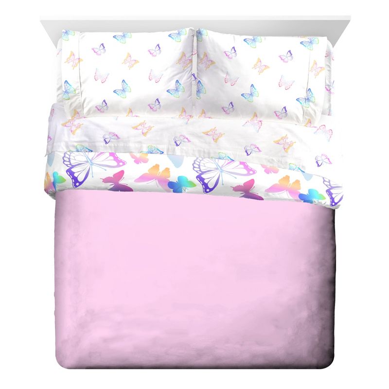 Saturday Park Ombre Butterflies 100% Organic Cotton Bed Set, 4 of 11