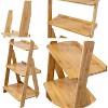 5 Tier Ladder Shelf, Bamboo Bookshelf, Corner Shelf, Display Shelf, Open Bookcase ,For Living Room, Bathroom, Kitchen - 4 of 4