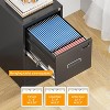 Munora - 2-Drawer Locking Narrow File Cabinet - Metal Storage for Letter/Legal/A4 Files - Black - 3 of 4