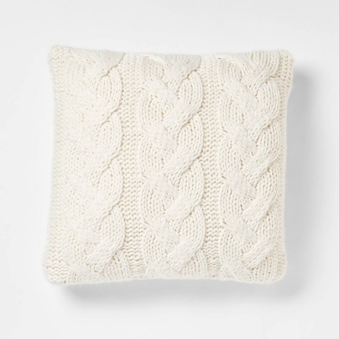 Chunky Cable Knit Throw Pillow - Threshold™ - image 1 of 4