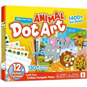 Joyfy Animal Dot Art Kit for Kids 3-7, No Mess Sticker Arts and Crafts, Creative DIY Activity Toy, Birthday Easter Christmas Gifts for Boys Girls - 1 of 4