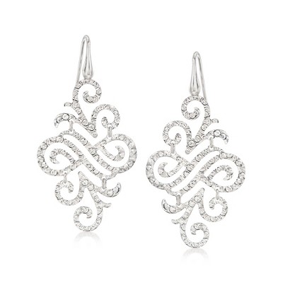 Ross-Simons Italian Sterling Silver Filigree Chandelier Drop Earrings