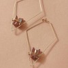 Paaaawaters 1 pair of women's fashionable, simple, personalized and versatile geometric natural stone earrings - 4 of 4