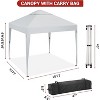 Acekool 10x10 Pop Up Canopy Tent, Commercial Instant Outdoor Shelter with Wheeled Bag & Sandbags, Sun Shade for Camping, Beach, Parties, White - 4 of 4