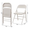 GustoWave Metal Folding Chairs Set of 4, Portable Dining Chair with Sit Board and Steel Frame for Living Room, 350lb Weight Capacity - 2 of 4
