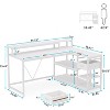 Tribesigns Reversible L-shaped Computer Desk with Drawer, Corner Desk Table with Storage Shelves and Monitor Stand for Home Office - 3 of 4