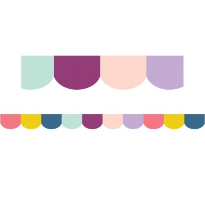 Teacher Created Resources Oh Happy Day Scalloped Die-Cut Border Trim, 35 Feet (Pack of 6)