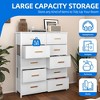 10 Drawer Dresser , Fabric Storage Tower, Organizer Unit for Room, Living Room, Hallway, Closets ,Sturdy Steel Frame, Wooden Top - 3 of 4