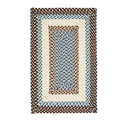 Colonial Mills Montego Braided Rug, Bright Brown 5'x8', Rectangle Shape