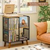MOEPISY Record Player Stand, Turntable Stand with Vinyl Storage Holds up to 300+ Albums with Wooden Leg - 4 of 4