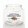 Courtside Market Fresh Farm Trees Evergreen 12.8oz Soy Wax Candle Glass Jar with Brushed Silver Metal Lid - 2 of 3